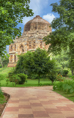 Fototapeta premium Sheesh Gumbad - tomb from the last lineage of the Lodhi Dynasty. It is situated in Lodi Gardens city park in Delhi, India