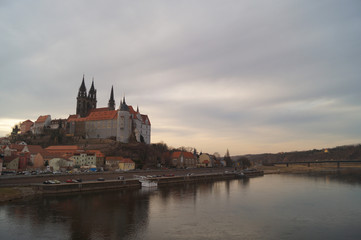 Fototapeta premium meissen panorama sunset