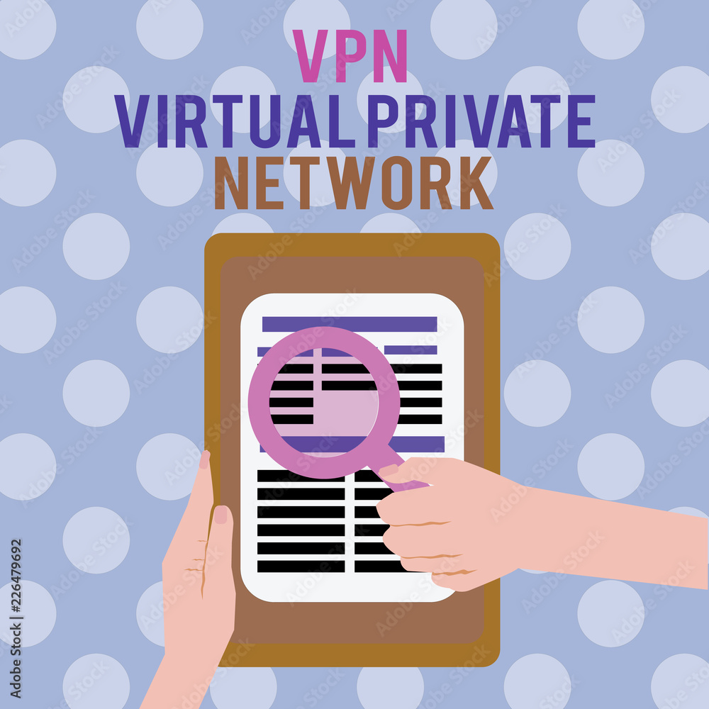 Poster text sign showing vpn virtual private network. conceptual photo safe encrypted connection over the i