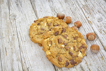 cookies on wooden background
