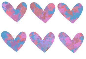 Bundle of dynamic hearts made of energy lines. For creativity, ideas, backgrounds, valentine days, mother's day, postcards, icons, posters.