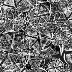 Watercolor abstract background, seamless pattern - tropical fruits, watermelon, kiwi, citrus. Citrus marmalade, slices. black, white, lime. Fashionable stylish art background. Abstract splash of paint