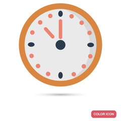 Wall clock color flat icon