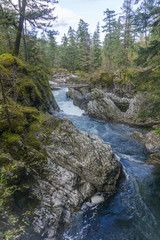 Fototapeta na wymiar View of Little Qualicum Falls on Vancouver Island, Canada
