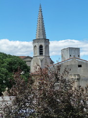 A gothic bell tower, Arles, Provence, France
