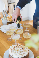 Champagne being poured at a special occassion