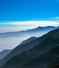 aerial view of the mountains