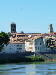 The Rhone in Arles, Provence, France
