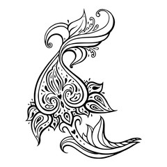 Exotic Paisley. Ethnic ornament. Hand Drawn Boho Vector illustration