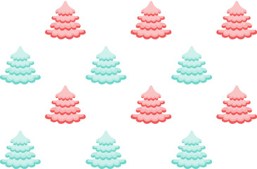 Obraz premium winter christmas pine tree seamless pattern background