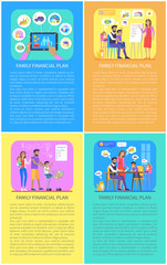 Obraz premium Family Financial Planners Vector Illustration