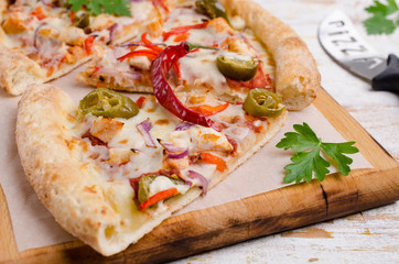 Traditional spicy pizza