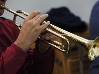 Obraz na płótnie Canvas Trumpet player.
