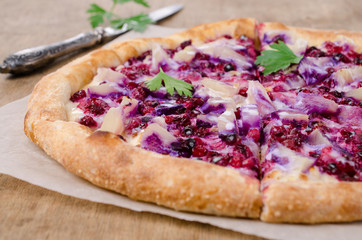 Traditional sweet pizza