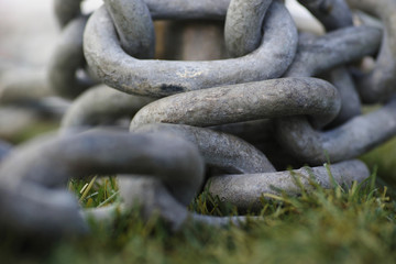 Naklejka premium rusty metal chain