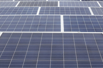 Solar panel power generators are placed.