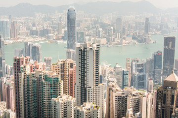 Fototapeta premium Hong Kong, widok ogólny wyspy