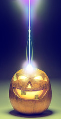 Halloween Pumpkin Lantern with Third Eye Activation Lights