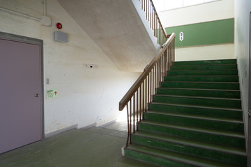 学校の階段　staircase in the elementary school,Japan