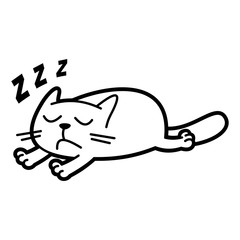 Cat Cartoon character Coloring page Black and white