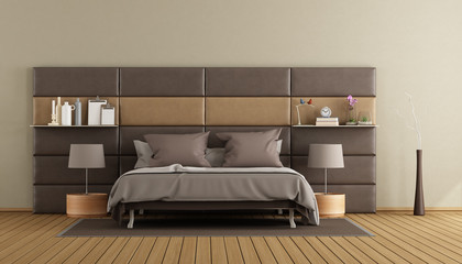 Elegant master brown master bedroom