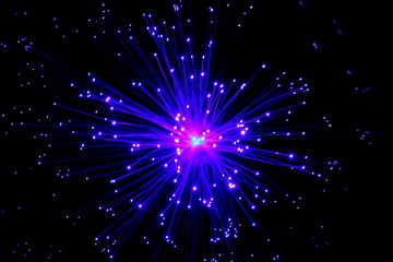 Fototapeta premium Deep space vision effect with fiberoptic light