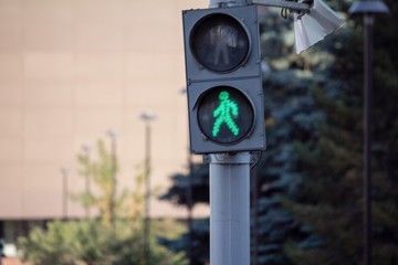Traffic light, walk, urban, city, cars, 