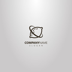 black and white simple vector logo of a planet of a lemon with its orbit