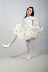 Naklejka premium beautiful girl in the Studio