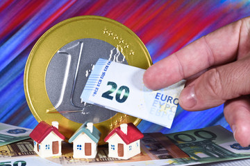 euros argent fortune banque BCE logement immobilier