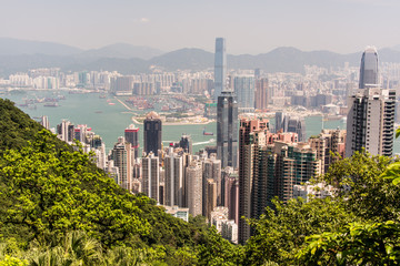 Naklejka premium Hong Kong, widok ogólny wyspy