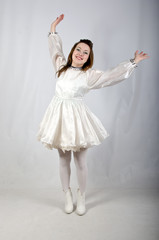 Naklejka premium beautiful girl in the Studio