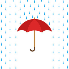   Umbrella. Rain. Vector illustration.