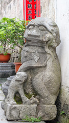Antike Skulptur aus Stein in China;