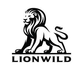 Lion wild logo illustration