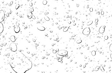 abstract water drops on a white background