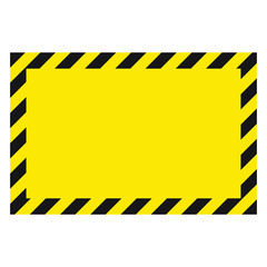 Black and yellow warning line striped rectangular background, yellow and black stripes on the diagonal, a warning to be careful of the potential danger vector template sign border