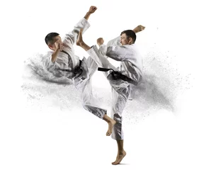 Fotobehang Vechtsport Vechtsportmeesters, karateoefeningen