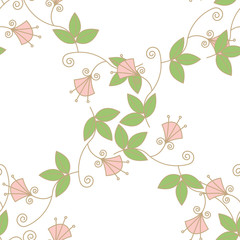 Trendy Seamless Floral Pattern In Vector