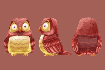 Cute owls character. 
