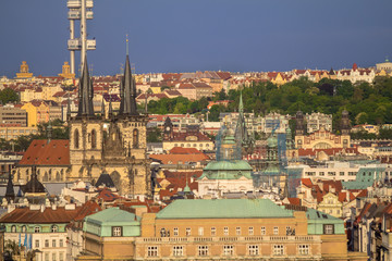 Fototapeta premium Panoramic view of Prague