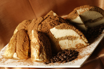 Chocolate, coffee and vanilla pancake.