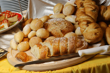 Bread cupboard served in buffet.