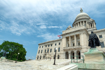 The Rhode Island State House in capital Providence. USA