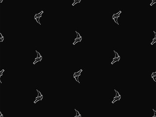 Seamless texture with tooth on the bone. Repeating background. Tile pattern. Prehistoric  ornament.