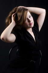Fototapeta premium beautiful girl in the Studio