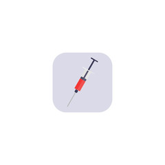 Syringe icon. Simple Vaccine Sign. Injection Symbol. Vector illustration.