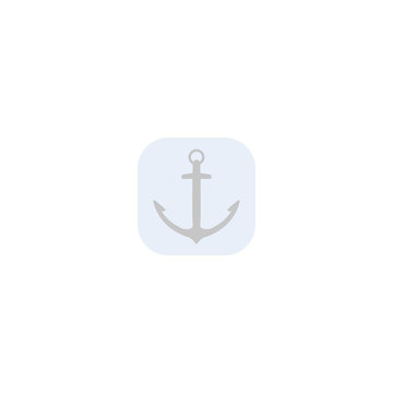 Anchor icon, vector image, sea theme.