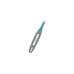 Thermometer medical. Measures the temperature of a person's body. Vector illustration.
