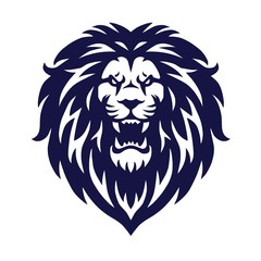 Obraz na płótnie Canvas Angry Lion Head Vector Logo Icon Sports Mascot 